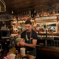 Chez Biceps BBQ - Our excellent bartender and server.