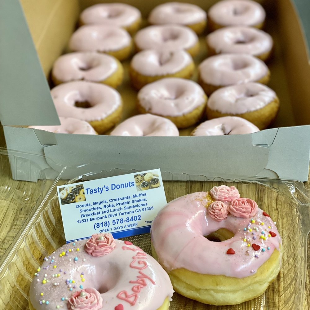 Tasty's Donuts - pink frosting and sprinkles - Donuts Near Me - Tarzana, California Tasty's Donuts - pink frosting and sprinkles - Donuts Near Me - Tarzana, California