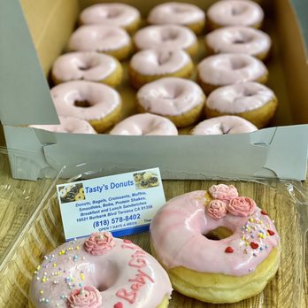 Tasty's Donuts - pink frosting and sprinkles - Donuts Near Me - Tarzana, California Tasty's Donuts - pink frosting and sprinkles - Donuts Near Me - Tarzana, California