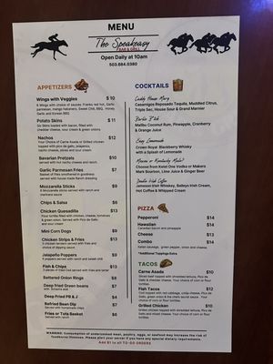 Menu photo 3 Speakeasy Bar & Grill Lake Oswego, OR