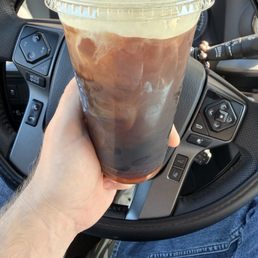 Cold brew with straw lid Cold brew with straw lid