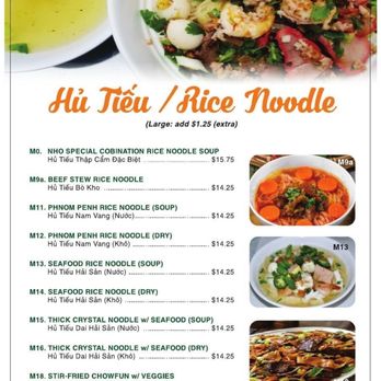 Nho Kitchen - New menu from their Facebook page - Rice Noodle - Vietnamese Near Me - Fresno, California Nho Kitchen - New menu from their Facebook page - Rice Noodle - Vietnamese Near Me - Fresno, California