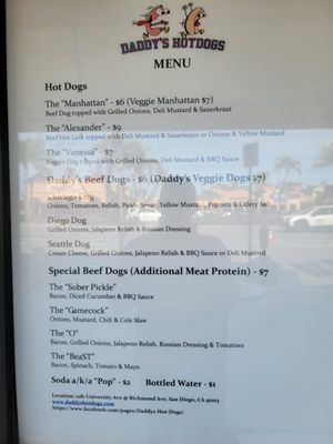 Menu photo 3 Daddy's Hot Dogs San Diego, CA Menu photo 3 Daddy's Hot Dogs San Diego, CA