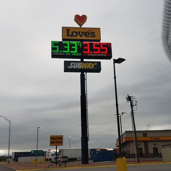 Love's Travel Stop - a sign for love's travel - Gas Stations Near Me - Van Horn, Texas