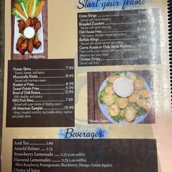 Blue Flame Diner - The menu, your welcome