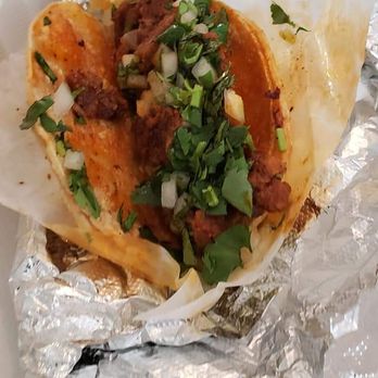 Healthy Substance - Chorizo taco with cilantro and onions. Real taco not a tostada - Vegan Near Me - Chicago, Illinois