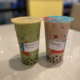 matcha latte & wintermelon milk tea, 10/10! matcha latte & wintermelon milk tea, 10/10!