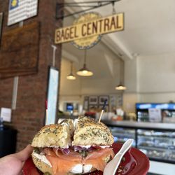 Bagel Central - Lox with vegan cream cheese