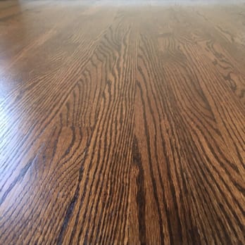 Red Oak Hardwood Floors Refinished With Coffee Brown Stain And Oil