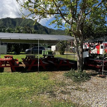Aloha Shrimp - Seating with that gorgeous view 2/2/26 - Food Trucks Near Me - Hauula, Hawaii Aloha Shrimp - Seating with that gorgeous view 2/2/26 - Food Trucks Near Me - Hauula, Hawaii