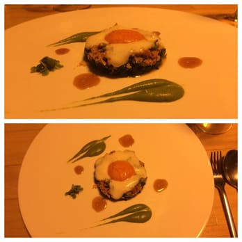 The Market Place - Classic tasting menu course too. Poached egg over spinach and asparagus. Very good. I wanted to lick the plate. - Italian Near Me - Como, Colorado
