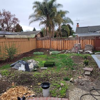 Bay Area Turf - Before: I cleared out the previous owner's pavers and garden and was ready for a transformation! - Artificial Turf Near Me - Livermore, California