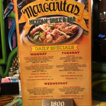 Dos Margaritas - Daily specials Monday-Wednesday - Mexican Near Me - Fort Wayne, Indiana