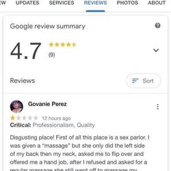 Comfort Massage and Spa - Happy endings = shady businesses