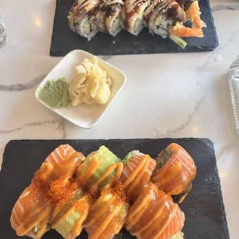 Echigo Home Cook - Flying Dragon Roll, Scallop Salmon Roll - Japanese Near Me - San Francisco, California