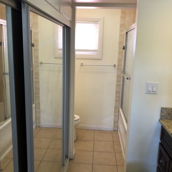 A+ Bathtub Refinishing - Old shower master bath. - Refinishing Services Near Me - North Hollywood, California