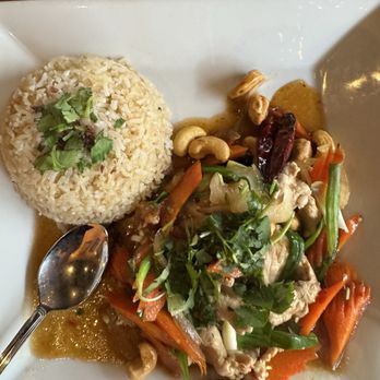 Bencharong Thai House - Padd Himparn, added pork, asked for spicy - Thai Near Me - Arcata, California Bencharong Thai House - Padd Himparn, added pork, asked for spicy - Thai Near Me - Arcata, California