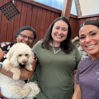 Fast Eddie's Pizza - Me, my friend, my dog, and our server Mallory. - Pizza Near Me - Bellville, Ohio