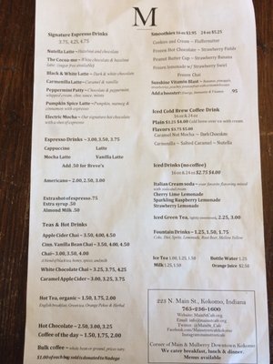 Menu photo 1 Main Street Cafe Kokomo, IN Menu photo 1 Main Street Cafe Kokomo, IN