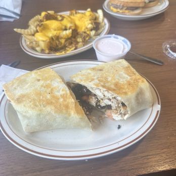 Kris’s Coney Island - Chili cheese fries complimented our patty melt & Greek chicken wrap! - Salad Near Me - Algonac, Michigan Kris’s Coney Island - Chili cheese fries complimented our patty melt & Greek chicken wrap! - Salad Near Me - Algonac, Michigan