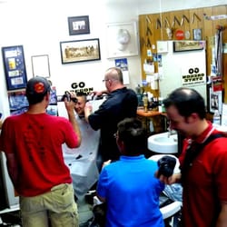 City Barber Shop - Who knew so many people could get excited about watching a haircut.