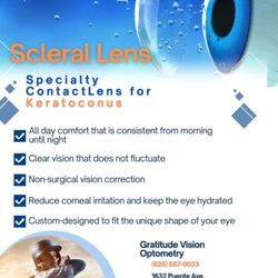 Gratitude Vision Optometry - Scleral Lens...Specialty Contact Lens for Keratoconus #scleral #optometry