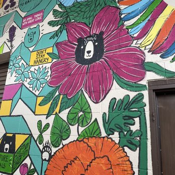 828 Cafe - Back outdoor mural - Breakfast & Brunch Near Me - Franklin, North Carolina