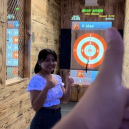 Me being amazing at axe throwing Me being amazing at axe throwing