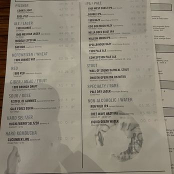 1909 - Menu - Bars Near Me - Temecula, California