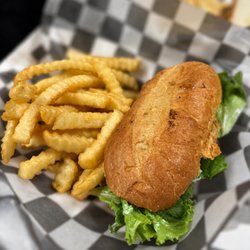 The Little Twirl on Main - Hand breaded flaky cod sandwich.