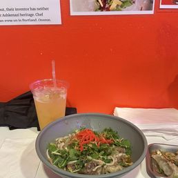 *House Special* Braised Beef Noodles, Passionfruit Green Tea *House Special* Braised Beef Noodles, Passionfruit Green Tea