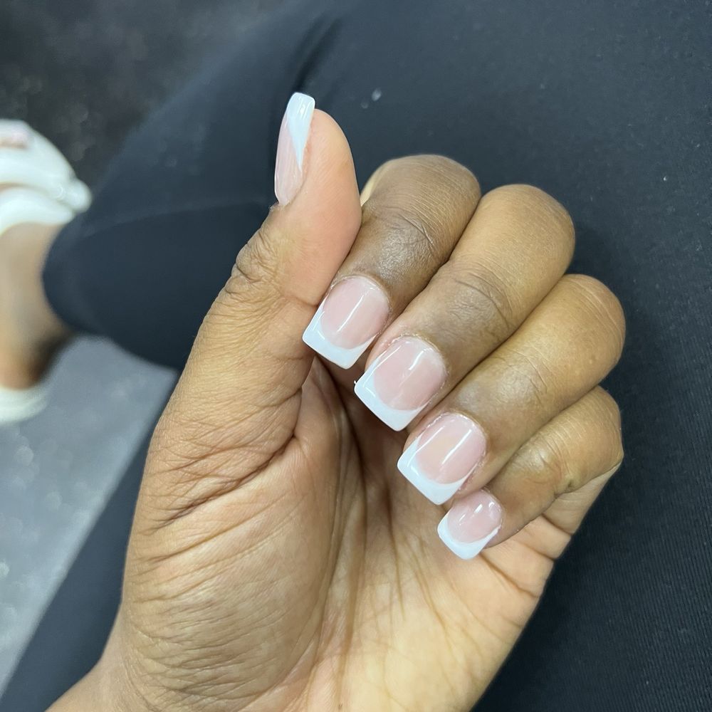 Gel French manicure with acrylic Gel French manicure with acrylic