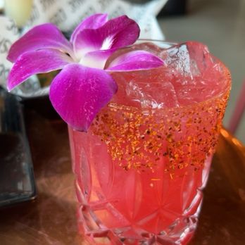 Cushnoc Cantina - Hibiscus Prickly Pear Margarita - Tacos Near Me - Waterville, Maine