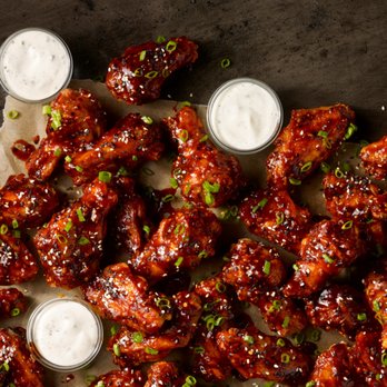 Wings Out - a platter of wings with dipping sauces - Food Delivery Services Near Me - Springfield, Virginia Wings Out - a platter of wings with dipping sauces - Food Delivery Services Near Me - Springfield, Virginia