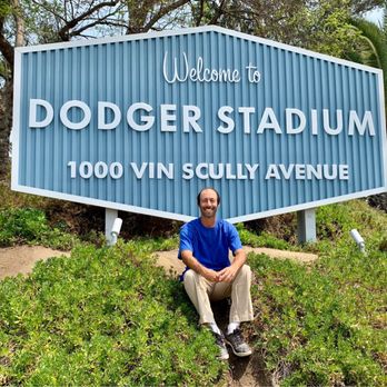 Dodger Stadium - Outside Dodgers Stadium on Vin Scully Avenue. - Stadiums & Arenas Near Me - Los Angeles, California