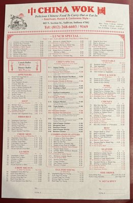 Menu photo 1 China Wok Sullivan, IN