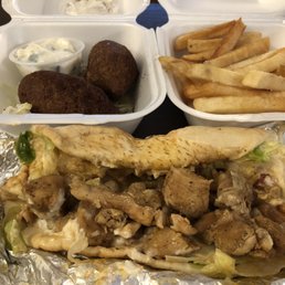 4. Chicken Shawarma with fried and 8. Fried Stuffed Kibbi 4. Chicken Shawarma with fried and 8. Fried Stuffed Kibbi