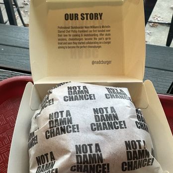 NADC Burger - Burger wrapper and box - American Near Me - Austin, Texas NADC Burger - Burger wrapper and box - American Near Me - Austin, Texas