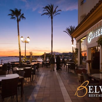 Belvedere - Sunset from Belvedere restaurant - Puerto Banus, Marbella - Pizza Near Me - Marbella, Massachusetts