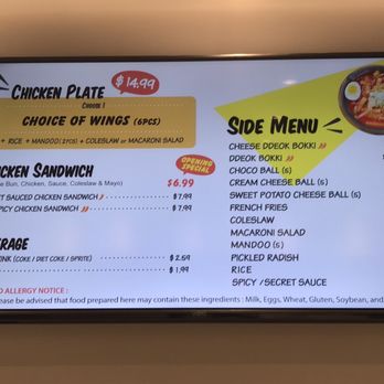bb.q Chicken Kahala - Menu - Chicken Wings Near Me - Honolulu, Hawaii