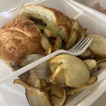 The Local Baker & Cafe - Egg, cheese, sausage & avocado croissant sandwich - Bakeries Near Me - Upland, California