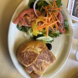 Salad and bread