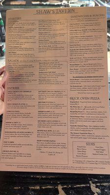Menu photo 2 Shaw's Tavern Washington, DC, DC Menu photo 2 Shaw's Tavern Washington, DC, DC