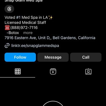 Snap Glam Med Spa - Of course they Blocked me . They had deleted my comment too! They remove bad comments . - Medical Spas Near Me - Bell Gardens, California Snap Glam Med Spa - Of course they Blocked me . They had deleted my comment too! They remove bad comments . - Medical Spas Near Me - Bell Gardens, California