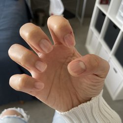 Envie Nail Spa - After!! Nails and cuticles looking healthy! Ignore the index finger skin breakage from before.