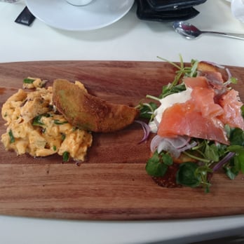 In Thais Cafe & Noodle Bar - Salmon, fried avocado & scrambled eggs. - Coffee & Tea Near Me - Brighton, SA In Thais Cafe & Noodle Bar - Salmon, fried avocado & scrambled eggs. - Coffee & Tea Near Me - Brighton, SA