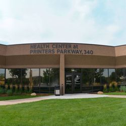 Peak Vista - Front entrance of Health Center at Printers Parkway