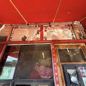 Tacos Villa Corona - Menu above window - Mexican Near Me - Los Angeles, California Tacos Villa Corona - Menu above window - Mexican Near Me - Los Angeles, California