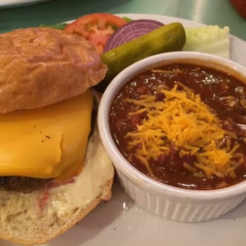 Mo's Grill - Cheeseburger with a cup of chili for additional $3. - Burgers Near Me - San Francisco, California Mo's Grill - Cheeseburger with a cup of chili for additional $3. - Burgers Near Me - San Francisco, California