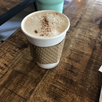 Mojo's Coffee and More - I ordered a soy hazelnut chai latte! It is on their ever changing chalkboard menu and it was delicious! - Coffee & Tea Near Me - Bay Village, Ohio